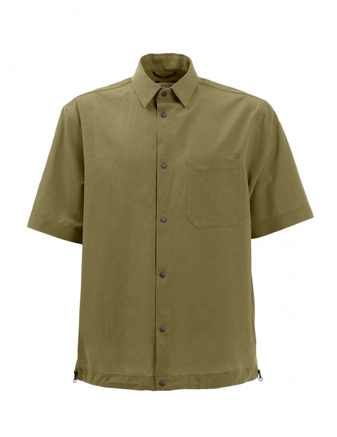 Monobi camicia verde oliva manica corta 12475133 OASIS GREEN 27530 camicie uomo online shopping