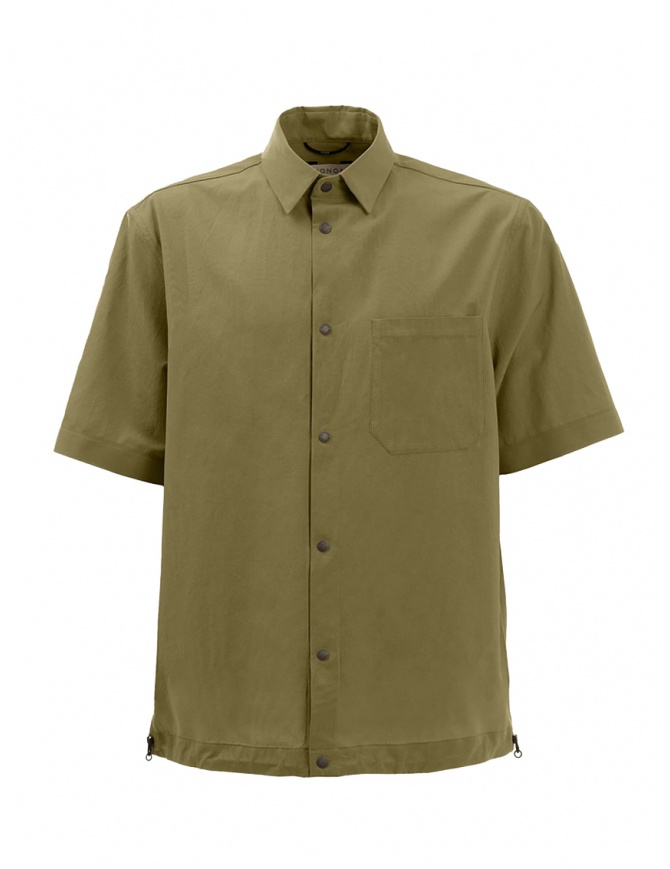 Monobi short sleeve olive green shirt 12475133 OASIS GREEN 27530 mens shirts online shopping