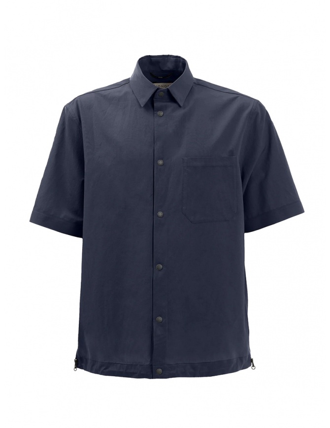 Monobi camicia blu manica corta 12475133 BLUE 5020 camicie uomo online shopping