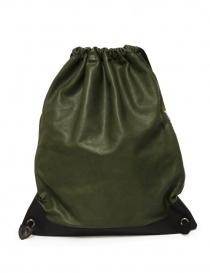 Guidi ZA1 drawstring backpack in green leather online