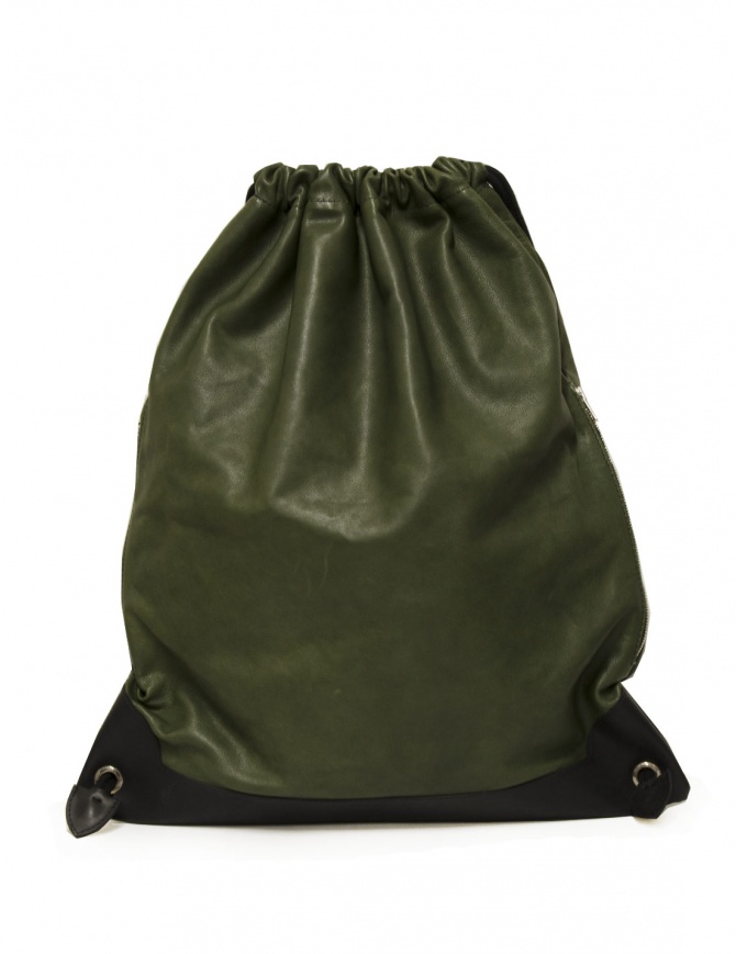 Guidi ZA1 drawstring backpack in green leather ZA1 INTERBREED FG CV31T bags online shopping