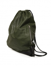 Guidi ZA1 drawstring backpack in green leather price