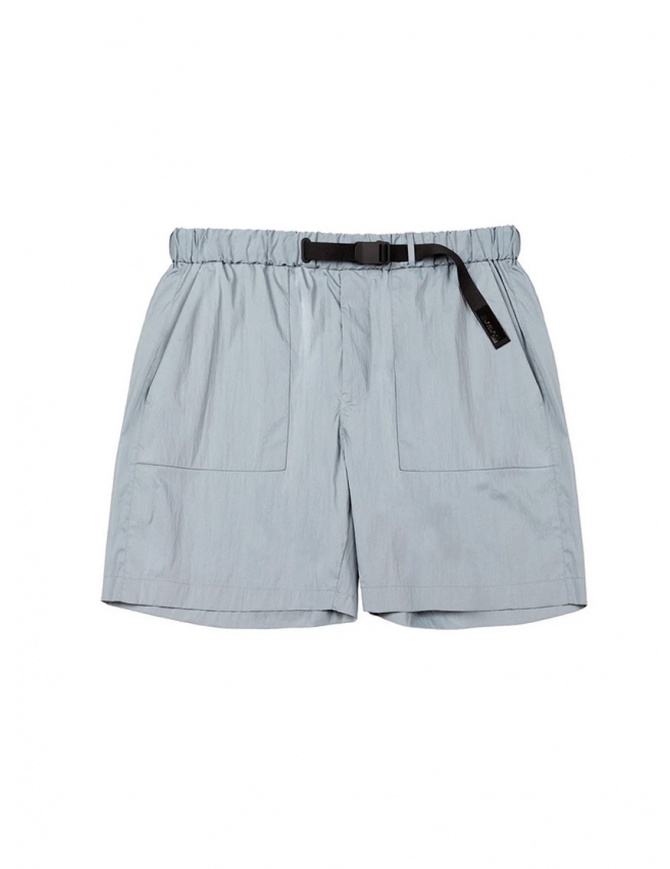 Monobi ash blue shorts in cotton 12479134 ASH BLUE 26790 mens trousers online shopping