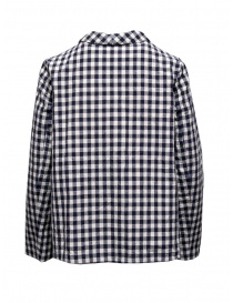 Casey Casey navy/ivory checked shirt jacket buy online