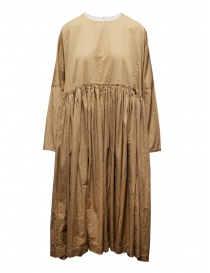 Casey Casey long beige tunic dress in cotton 20FR443 CAMEL