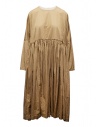 Casey Casey lungo abito a tunica beige in cotone acquista online 20FR443 CAMEL