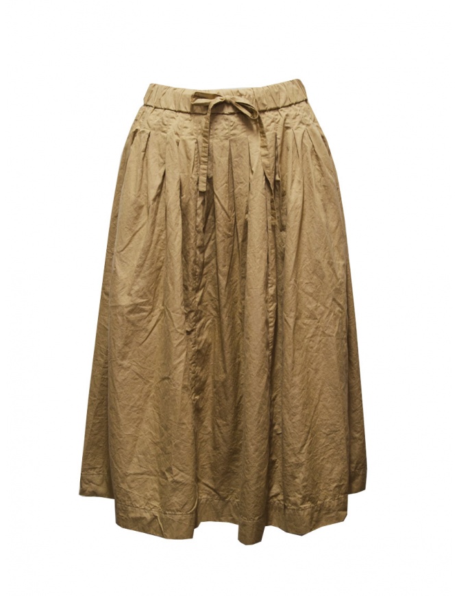 Casey Casey beige cotton midi skirt 20FJ147 CAMEL womens skirts online shopping