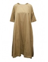 Casey Casey long beige tunic dress in cotton buy online 20FR438 CAMEL