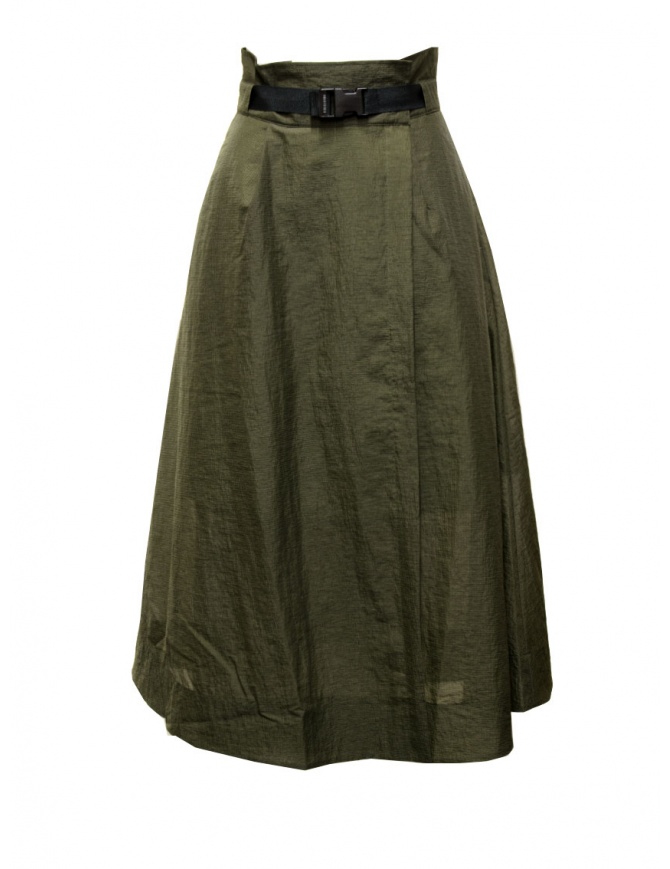 Cellar Door Ingrid army green midi wrap skirt INGRID OLIVE NIGHTS RQ664 78 womens skirts online shopping