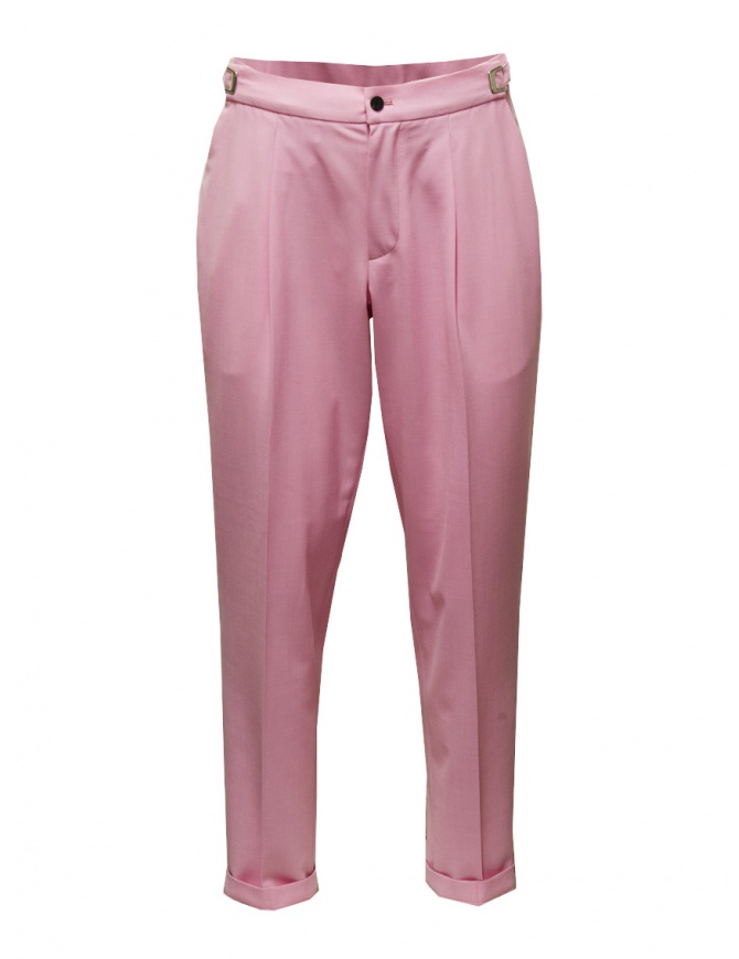 Cellar Door Leo pink trousers with pleats LEO T POTPOURRY RW348 32 mens trousers online shopping
