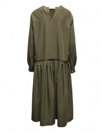 Maria Turri khaki green long-sleeved dress buy online