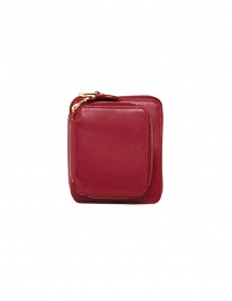 Portafogli online: Comme des Garçons portafogli quadrato rosso con tasca esterna SA2100OP