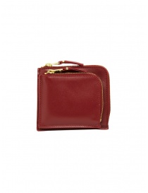 Portafogli online: Comme des Garçons SA3100OP piccolo portamonete rosso con tasca esterna