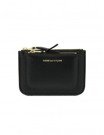 Comme des Garçons SA8100OP portamonete rettangolare nero a busta con tasca esterna SA8100OP BLACK ordine online