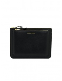 Wallets online: Comme des Garçons SA5100OP outside pocket black leather pouch