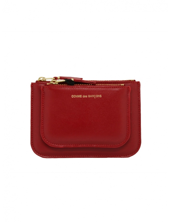 Comme des Garçons SA8100OP red pouch purse with external pocket SA8100OP RED Comme des Garçons SA8100OP red pouch purse with external pocket SA8100OP RED wallets online shopping