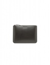 Comme des Garçons busta SA5100VB very black in pelle nera con zip acquista online SA5100VB VERY BLACK