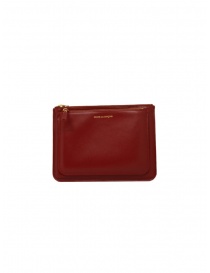 Wallets online: Comme des Garçons SA5100OP red leather pouch with external pocket