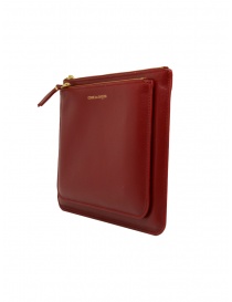Comme des Garçons SA5100OP red leather pouch with external pocket