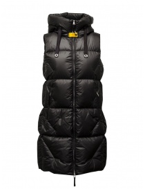 Womens jackets online: Parajumpers Zuly long black padded vest