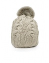 Parajumpers beige braided hat with fur pon-pon shop online hats and caps