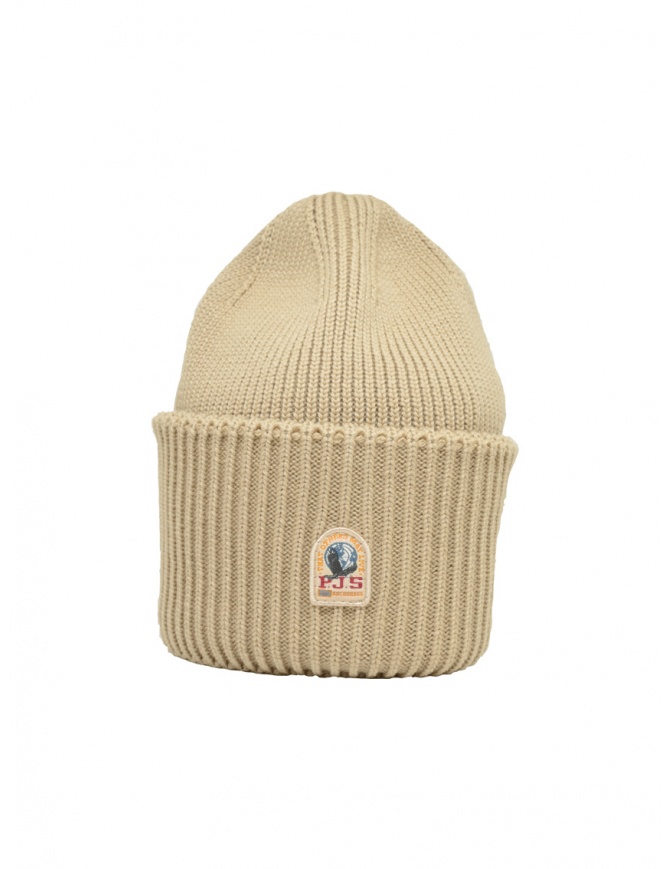 Parajumpers beige wool beanie with high edged PAACHA10 STREET TAPIOCA hats and caps online shopping