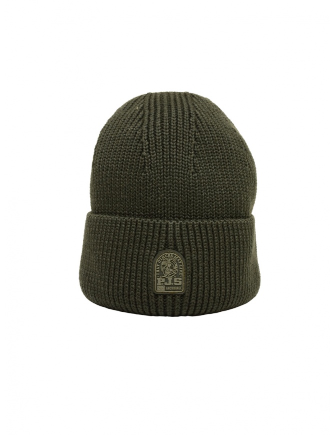Parajumpers dark green wool beanie PAACHA12 PLAIN GREEN GAB.ADULT hats and caps online shopping