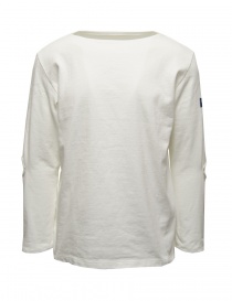 Kapital long sleeve white t-shirt with smiley face on the elbows K2303LC077 WH order online