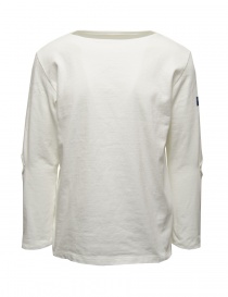 T shirt uomo online: Kapital t-shirt bianca manica lunga con smile sui gomiti