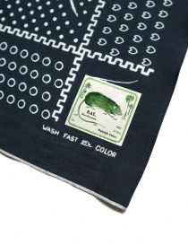 Kapital Rainbowy black bandana with Mount Fuji and Smiles price