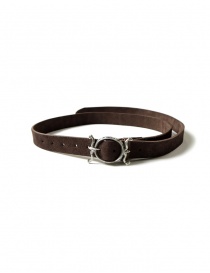 Kapital brown suede belt with Neptune buckle K2303XG507 BR