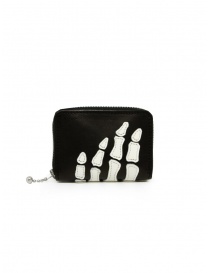 Kapital mini wallet black with bones of a hand EK1401 BLK