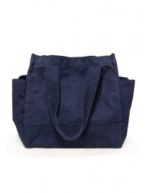 Kapital tote bag oversize in tela di cotone blu navy EK-1400 NV