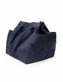 Kapital oversized tote bag in navy blue cotton canvas