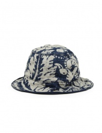 Kapital cappello da pescatore blu e bianco damascato EK-1402 IDG