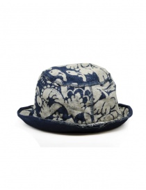 Kapital cappello da pescatore blu e bianco damascato