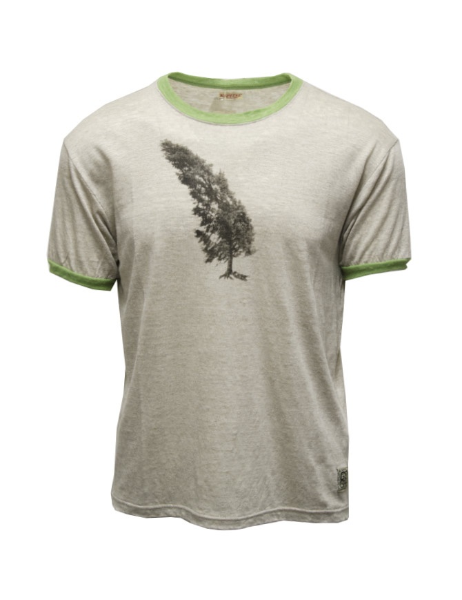 Kapital Conifer & G.G.G. t-shirt grigia con albero K2304SC157 NAT t shirt uomo online shopping