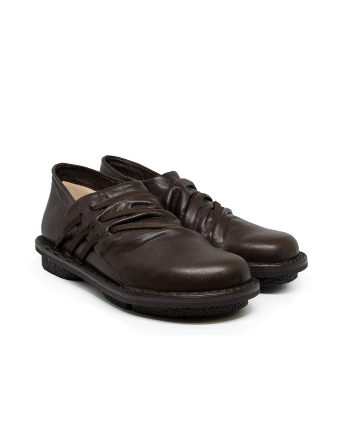 Trippen Thrill scarpe basse marroni con stringhe laterali THRILL ESPRESSO-SAT KA MOR calzature donna online shopping