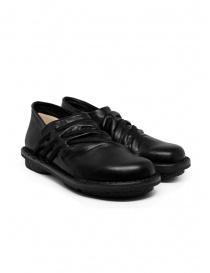 Trippen Thrill flat shoes in black leather with side strings THRILL BLACK-SAT KA BLK