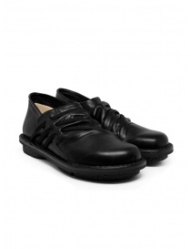 Trippen Thrill scarpe basse in pelle nera con stringhe laterali THRILL BLACK-SAT KA BLK