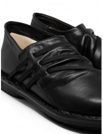Trippen Thrill flat shoes in black leather with side strings womens shoes buy online