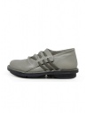 Trippen Thrill flat shoes in grey leather with side strings shop online womens shoes