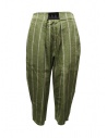 Kapital Easy Beach Go green striped cropped pants shop online womens trousers