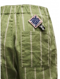 Kapital Easy Beach Go green striped cropped pants price