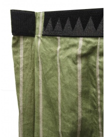 Kapital Easy Beach Go green striped cropped pants womens trousers buy online