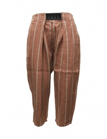 Pantaloni donna online: Kapital Easy Beach Go pantaloni cropped rosa mattone