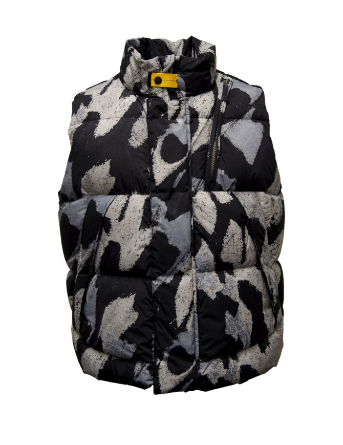 Parajumpers Wilbur PR avio blue butterfly print padded vest PMPUOK01 WILBUR PR D.AVIO B. mens vests online shopping