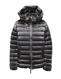 Womens jackets online: Parajumpers Melua iridescent pencil black down jacket