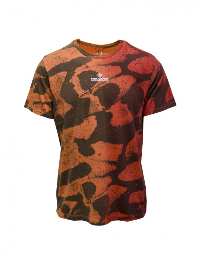 Parajumpers Outback t-shirt rossa-arancio stampa butterfly PMTSOF04 OUTBACK TEE RIORED B t shirt uomo online shopping