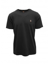 Mens t shirts online: Parajumpers Patch black t-shirt with front logo patch